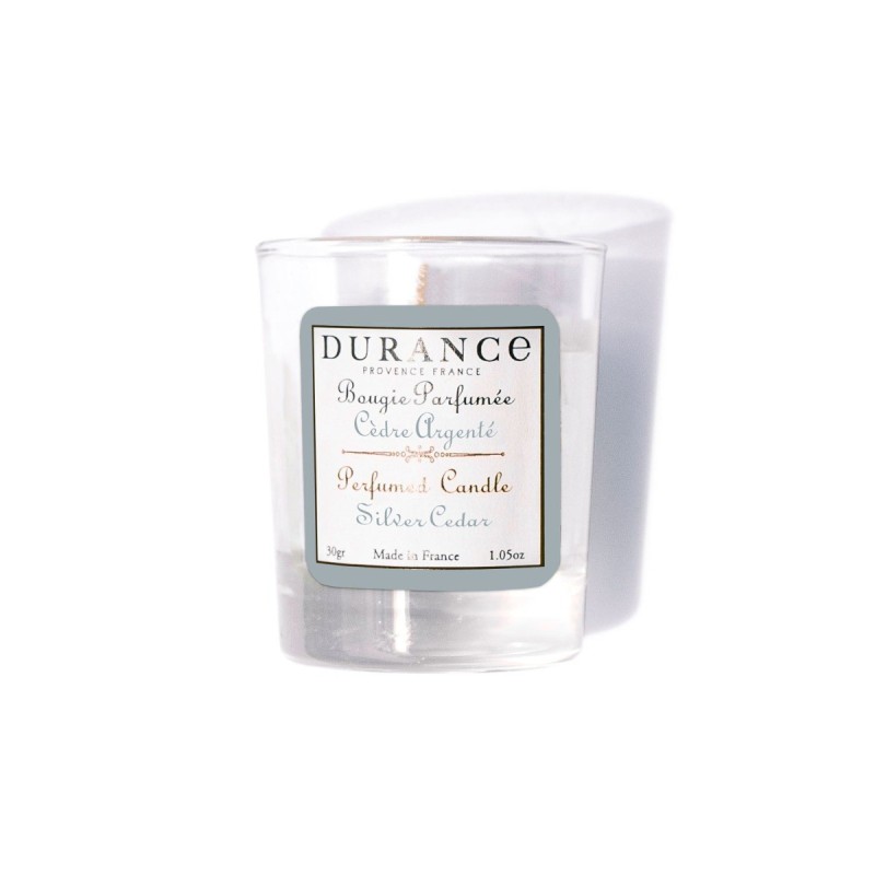 Mini Scented Candle Silver Cedar