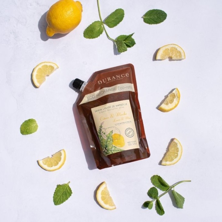 Eco-refill liquid Marseille soap Lemon & Mint