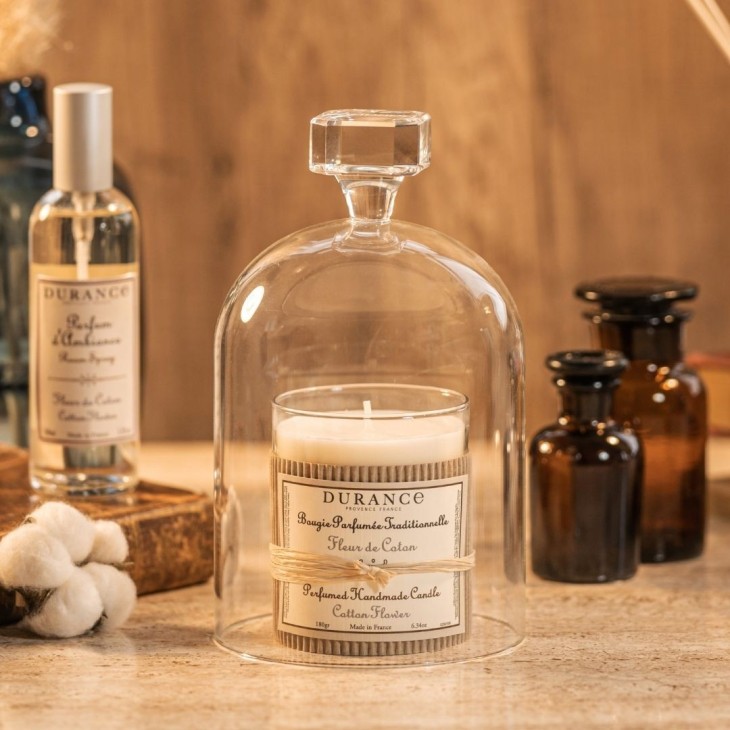 Glass cloche for Durance candles 