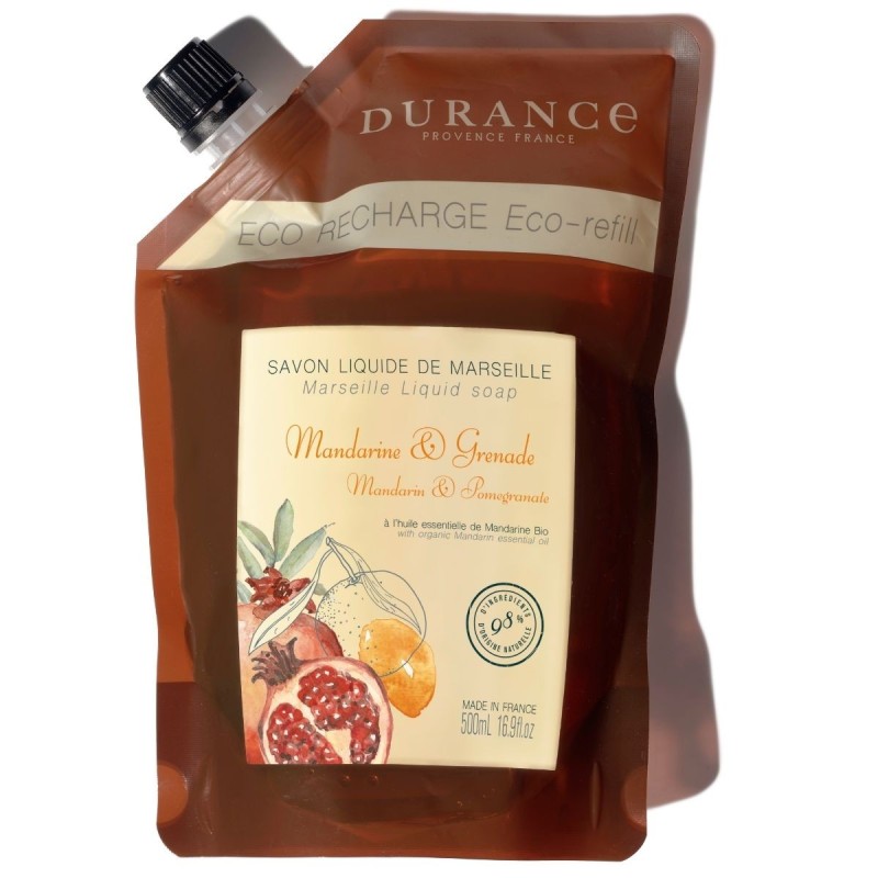 Eco-refill liquid Marseille soap Mandarin & Pomegranate