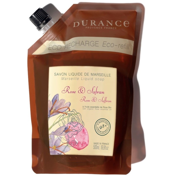 Eco-refill liquid Marseille soap Rose & Saffron