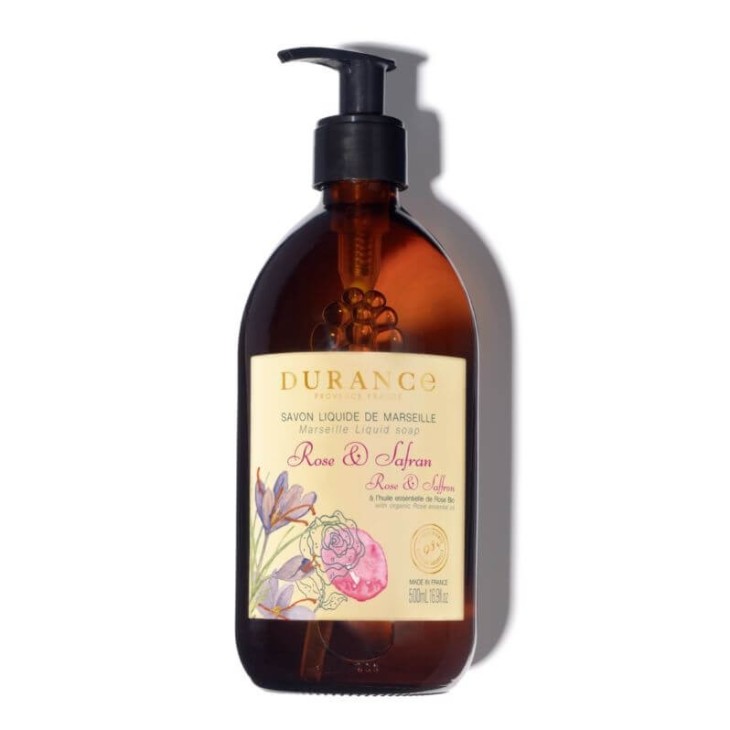 Savon liquide rose et safran