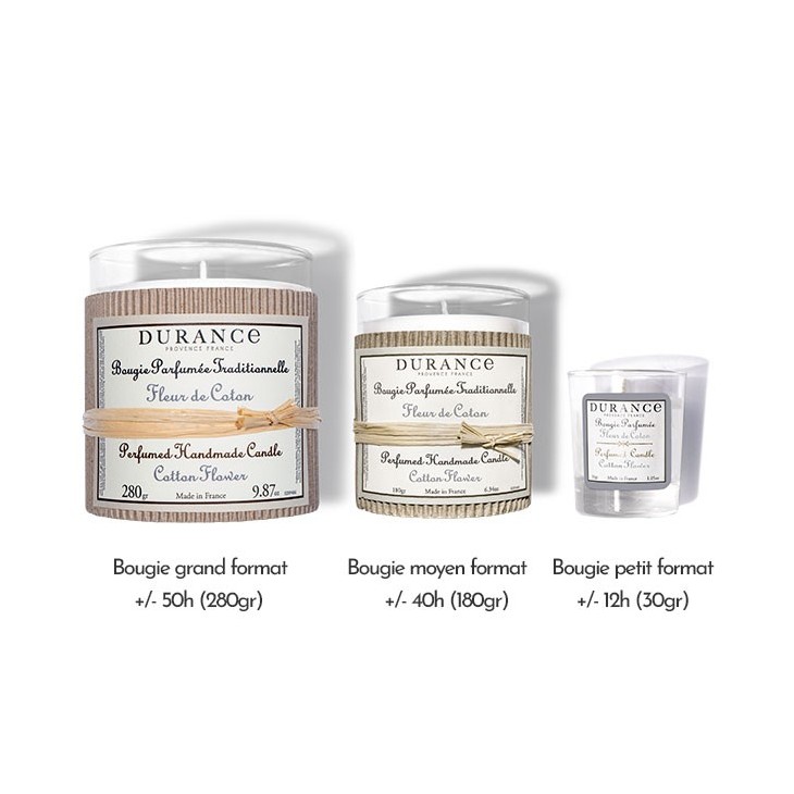 comparatif taille bougie durance