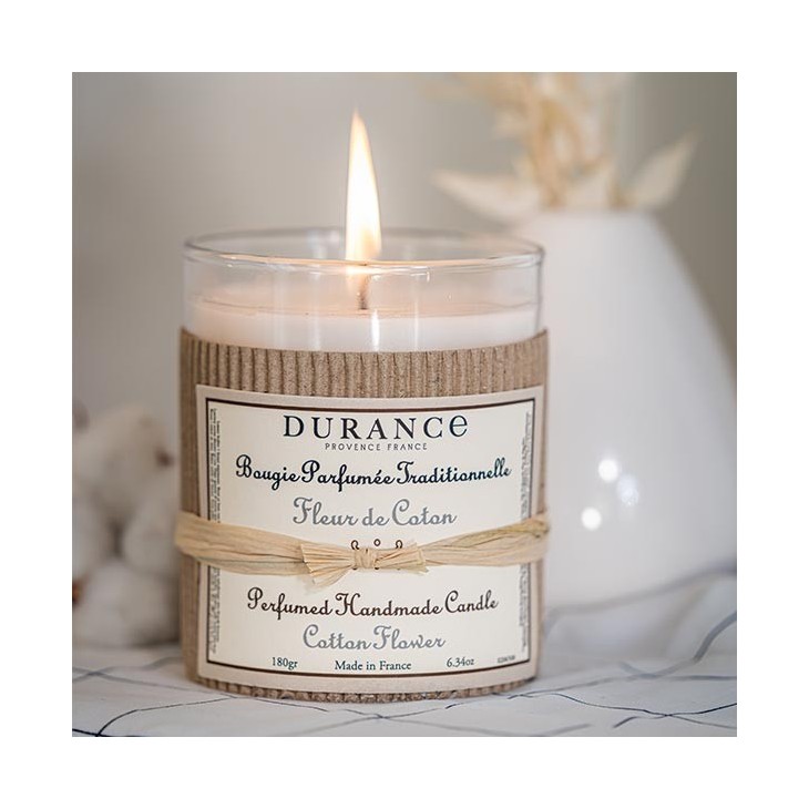 Grande bougie fleur de coton