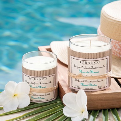 bougie grand format fleur de monoï 2