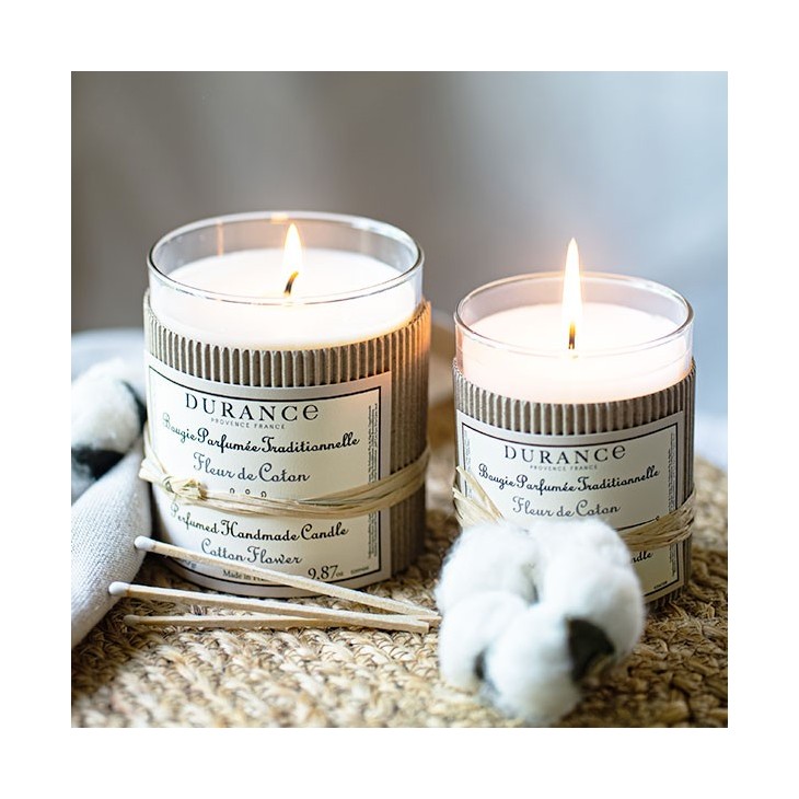 Large Scented Candle Cotton Flower