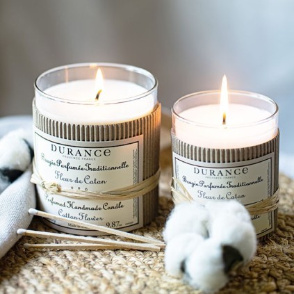 Grande bougie fleur de coton 2