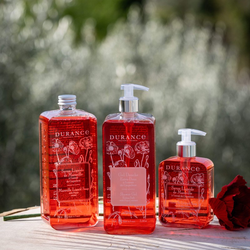 Liquid Marseille Soap with Refill Poppy extract