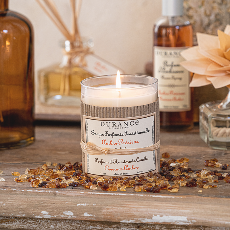 bougie ambre précieux